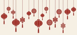 中式挂饰背景