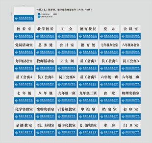 中学弧形科室牌班级牌