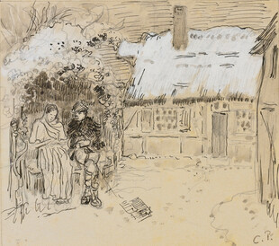 乡村民居庭院素描