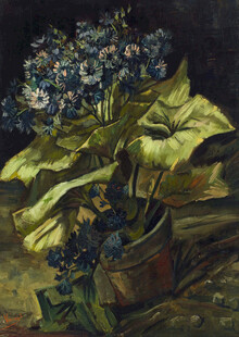 盆栽花卉静物油画