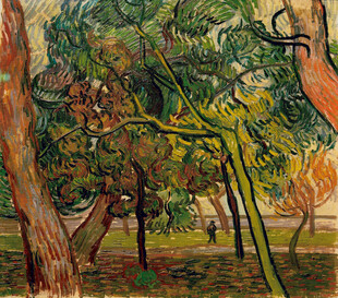 林间风景印象派油画