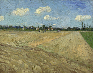 郊外田野风景油画
