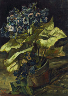 盆栽花卉静物油画