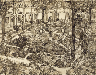 林间古建复古版画