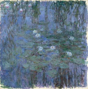 莫奈睡莲风景油画