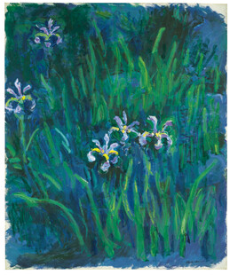 手绘幽兰花草装饰画
