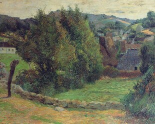 乡村田园风景油画