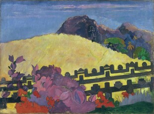 印象派田野风景油画