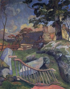 郊野乡村风景油画