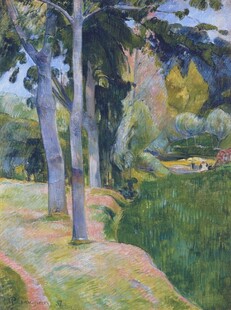 林间风景油画
