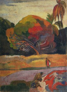 高更风格热带风景油画