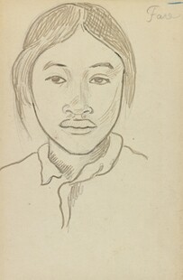 女性人物素描肖像