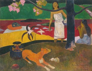 田园人物风景油画