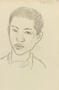 短发男子素描肖像