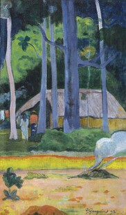 林间郊野风景油画
