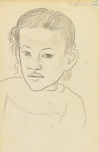 高更孩童肖像素描手稿