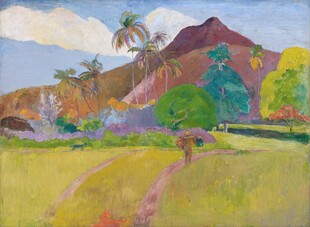 热带山野风景油画