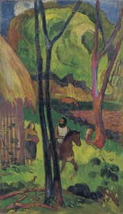 林间乡野风景油画