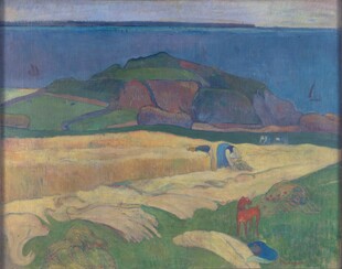 海岸郊野风景油画