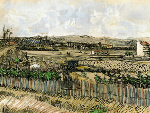 郊野乡村风景油画