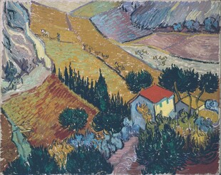 抽象乡野风景油画