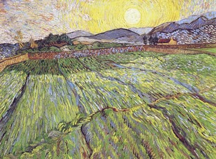 日出郊野田园油画