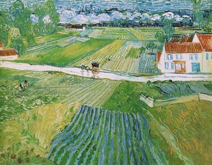 梵高田园风景油画