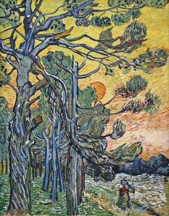 梵高风树林风景油画