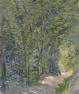 林间小径风景油画