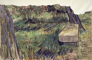 乡野梯田风景油画
