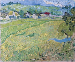 乡村田野风景油画