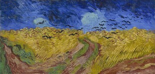梵高麦田风景油画