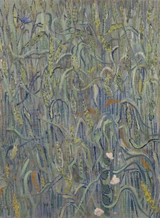 抽象植物肌理油画