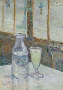 窗边静物油画