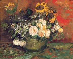 梵高花卉静物油画