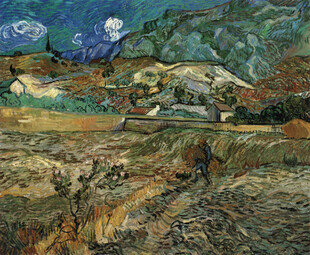 梵高乡村风景油画