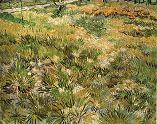 印象派郊野草地油画