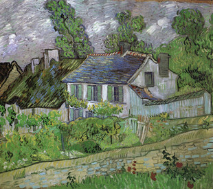 乡村小屋风景油画
