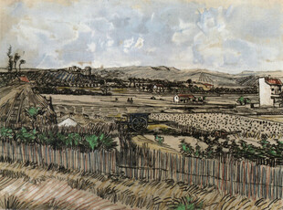 郊野乡村风景油画