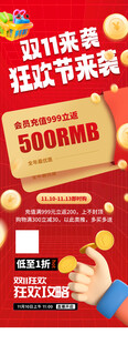 双11狂欢节促销海报