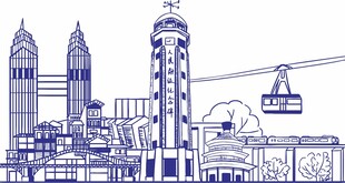重庆城市地标线稿