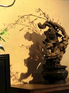 根雕插花