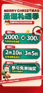 圣诞礼遇季促销海报