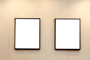 墙面双联空白画框样机