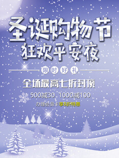 圣诞购物节促销海报