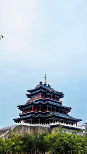 中式古典楼阁景观