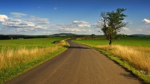 郊野乡间公路风光