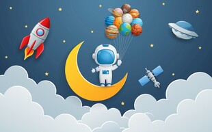 太空卡通插画