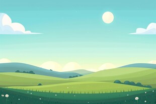 草原风景插画