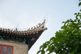 中式古建翘角飞檐